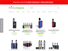 Tablet Screenshot of mintyvapes.com
